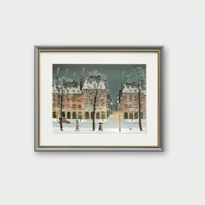 Framed Winter Landscape Artwork