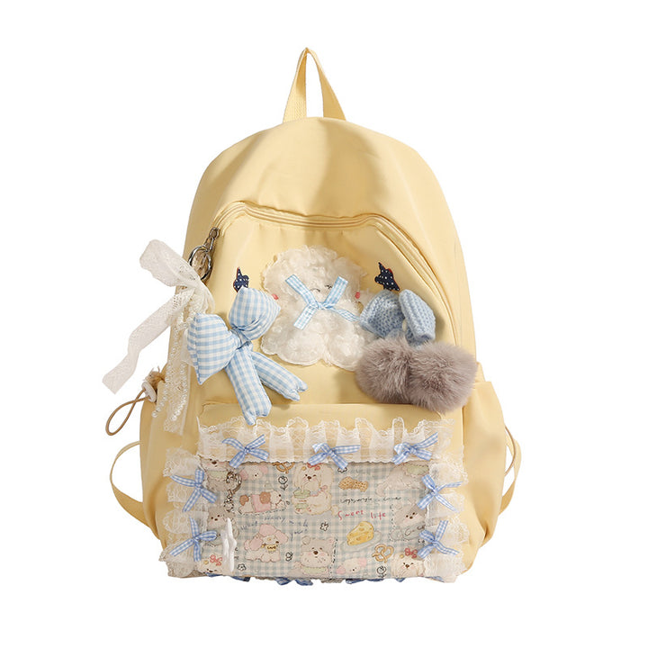 Backpack with Playful Appliqués and Multifunctional Compartments Kalsten