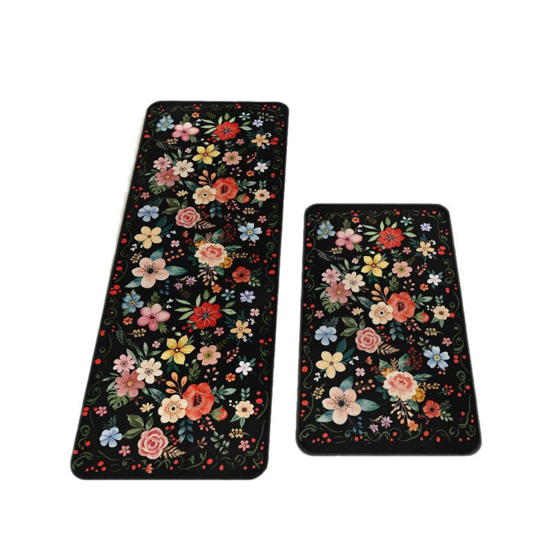Floral Pattern Kitchen Comfort Mat Set Kalsten