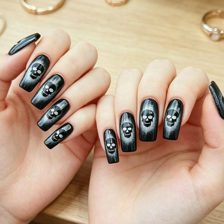 Artifical nails with creative skull design Kalsten