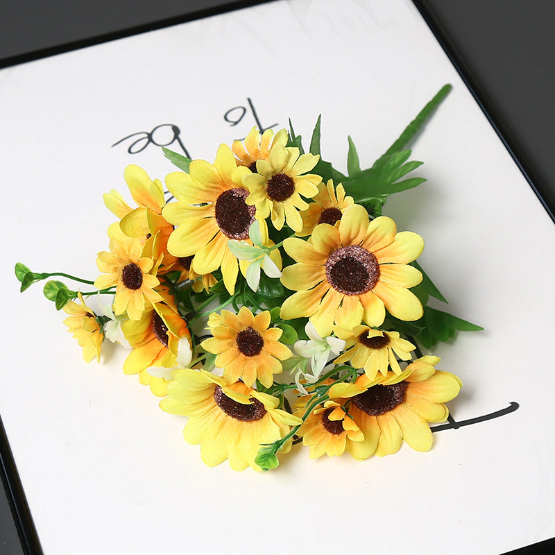 Decorative Faux Sunflower Bouquet for Home Display