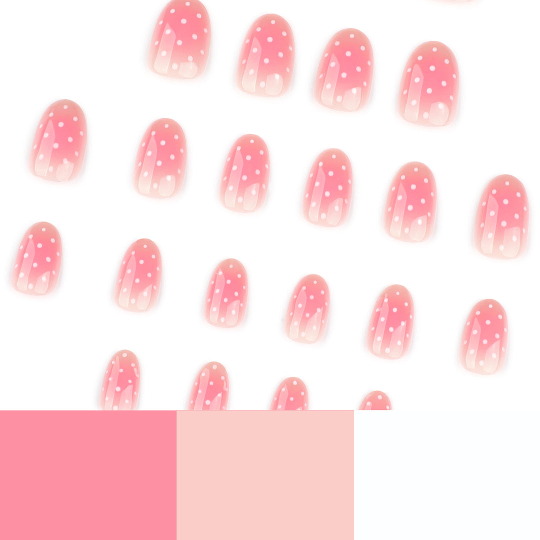 Artful nail art in soft ombre look with dots Kalsten
