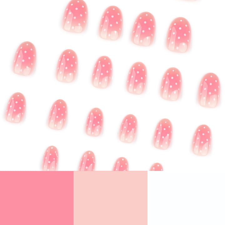 Artful nail art in soft ombre look with dots Kalsten