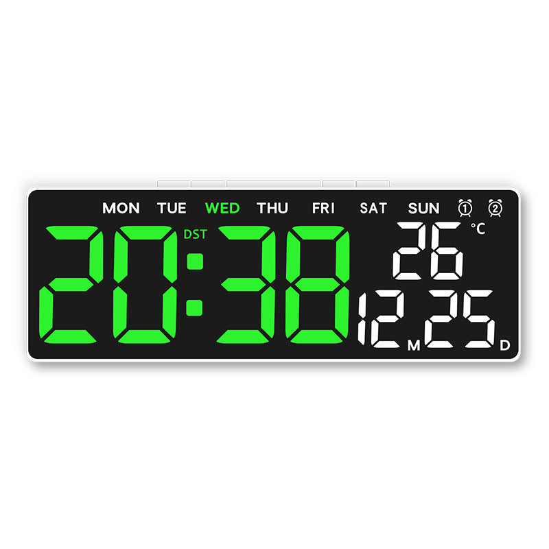 Digital weather alarm clock with large LED display and temperature display Kalsten