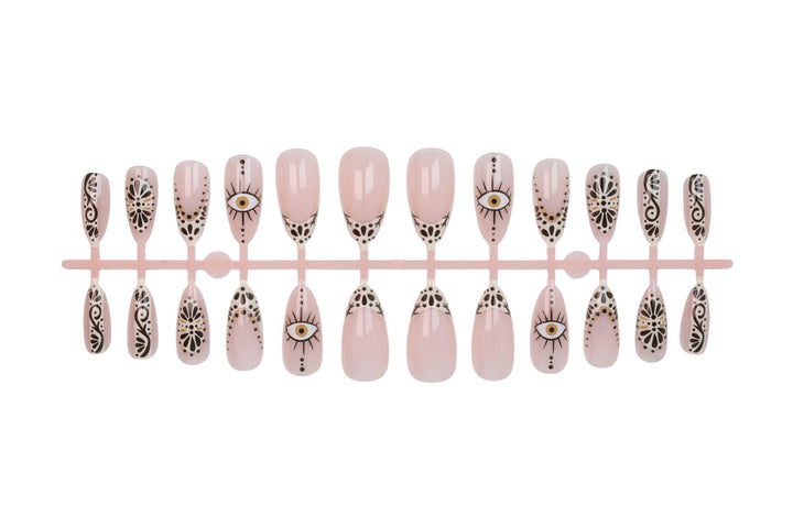 Acrylic nail set with creative and stylish decorations Kalsten