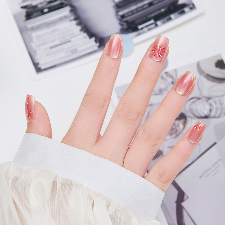 Artistic nail extensions with floral accents Kalsten