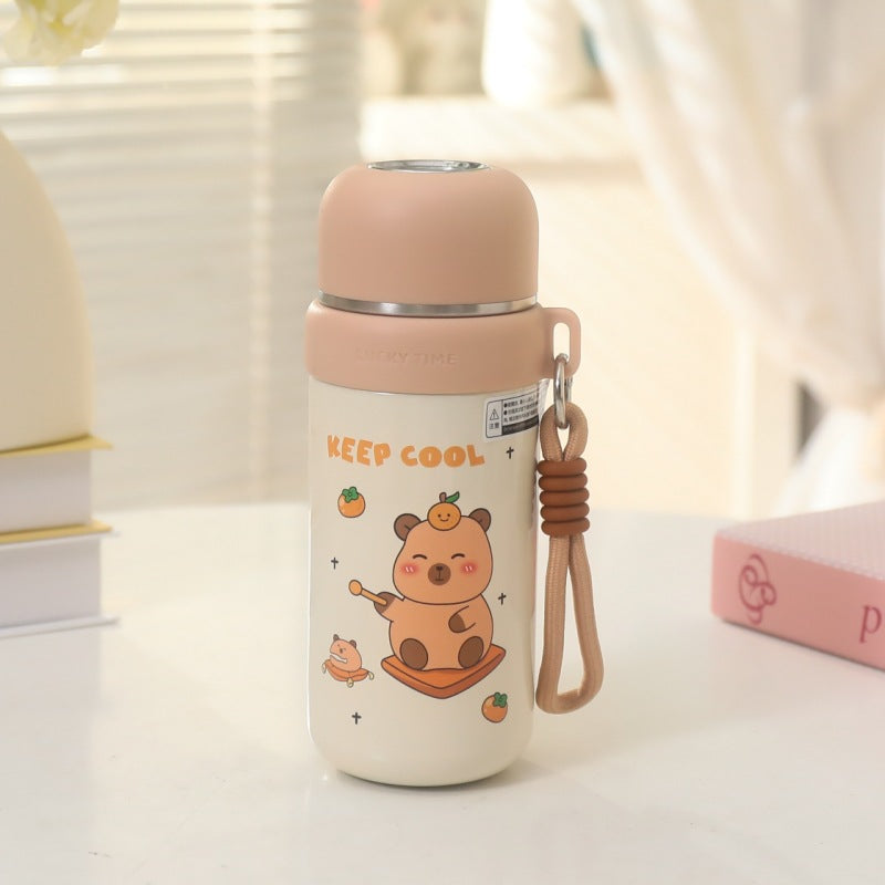 Women's Insulated Thermos Bottle with Fun Bear Design Kalsten