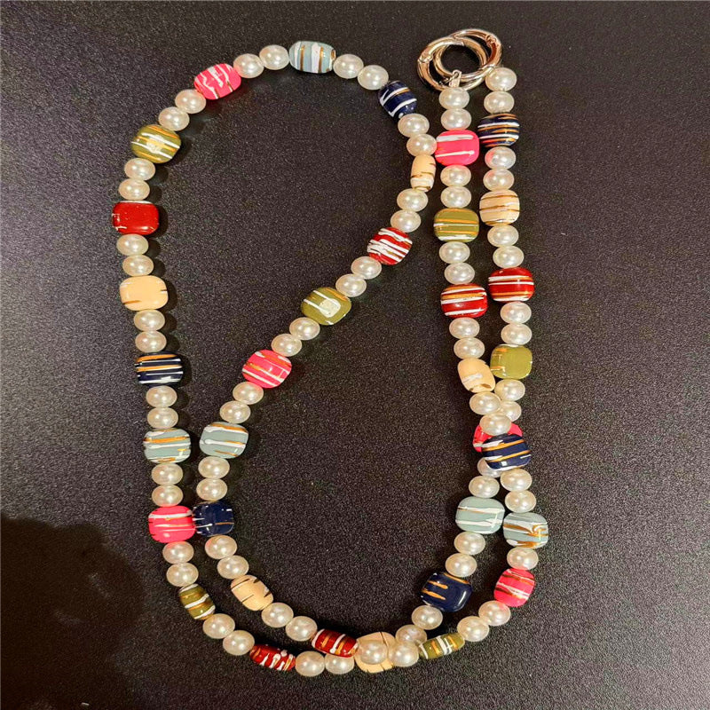 Decorative Heart Beaded Necklace Kalsten