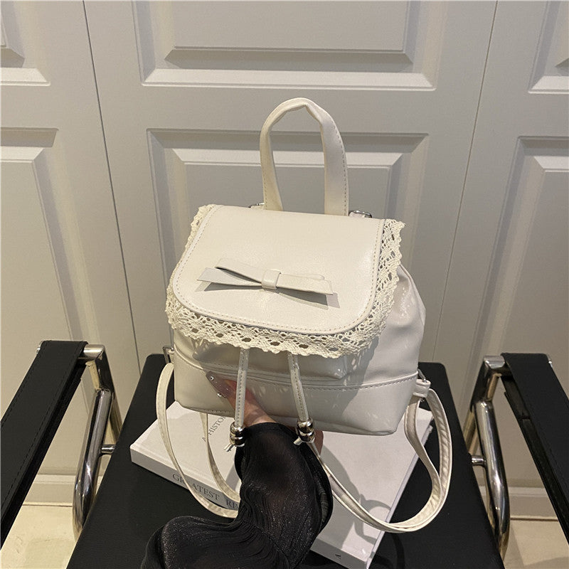 Cute Lace-Trimmed Mini Backpack Kalsten