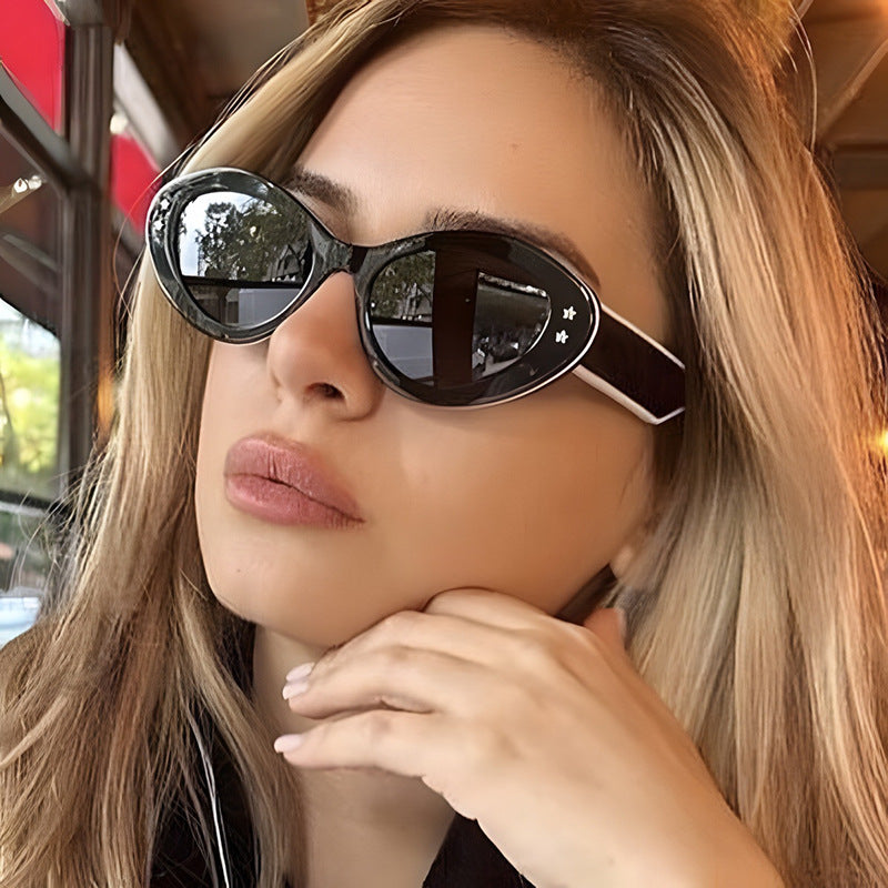 Ladies Cat-Eye Sunglasses with Luxurious Plastic Frame and Decorative Accents Kalsten