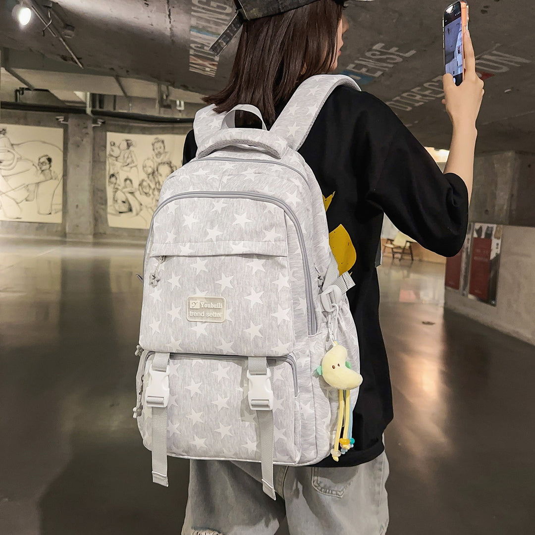 Stylish Star-Embellished Casual Backpack Kalsten