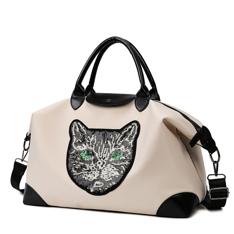 Playful Cat-Themed Travel Duffel Bag