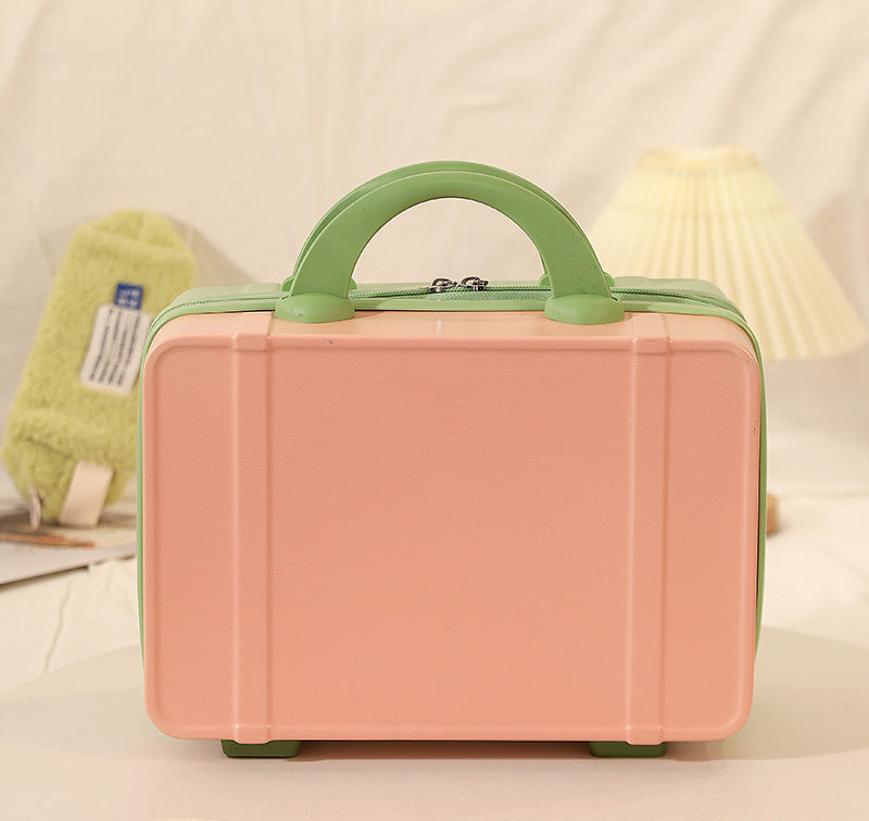 hard-shell travel cosmetic case with double-zip closure top handle and protective feet Kalsten