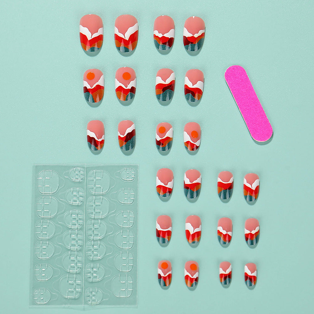 Artistic Nail Tips with Modern Gradient Color Kalsten