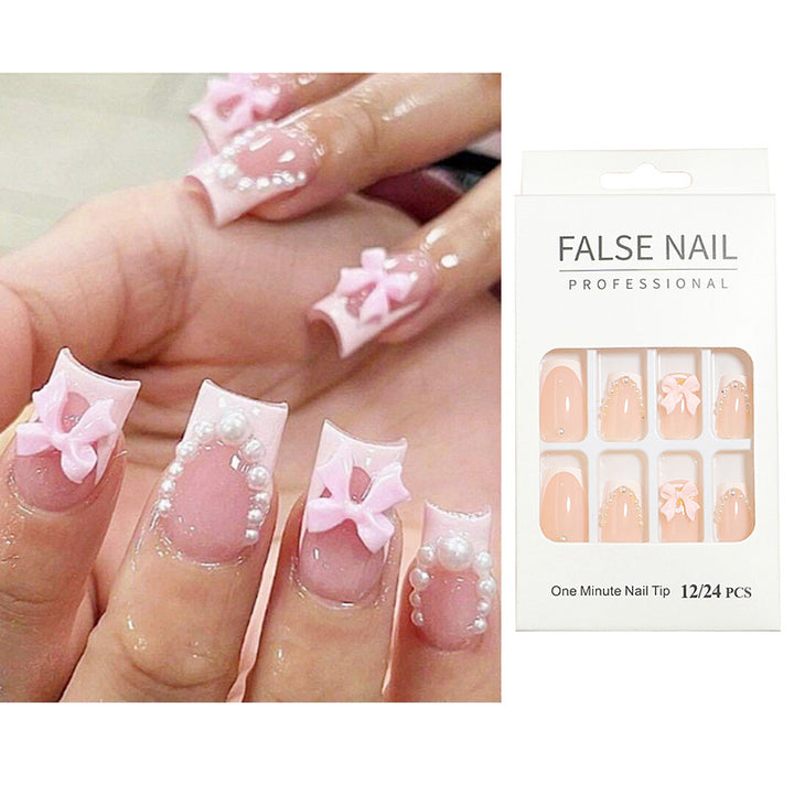 Decorative Press-On Nail Set with 3D Accents Kalsten