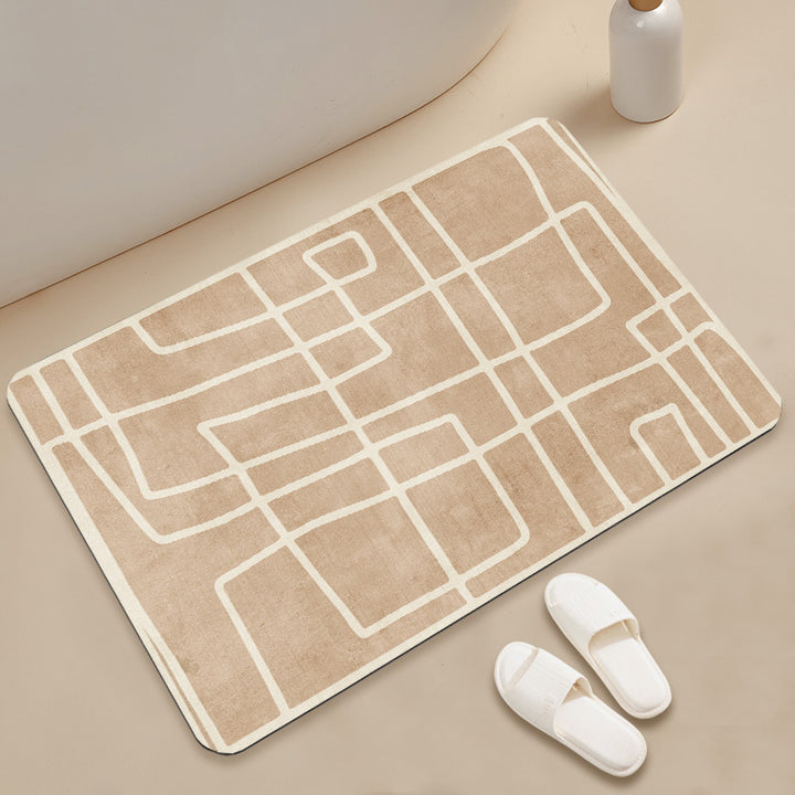 Stylish Geometric Pattern Bath Mat Kalsten