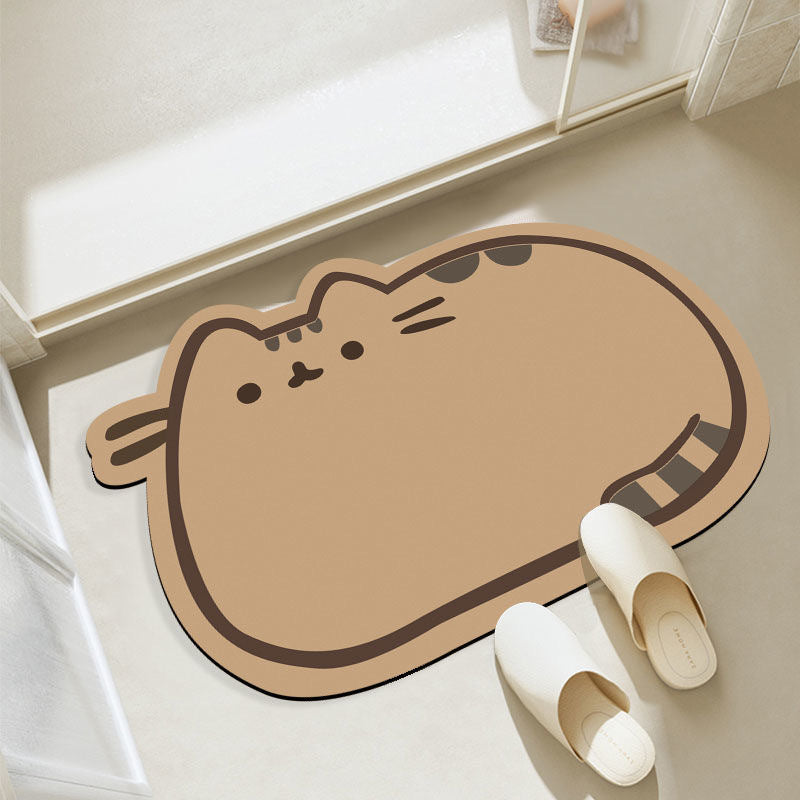 Fun Cat-Shaped Decorative Bath Mat