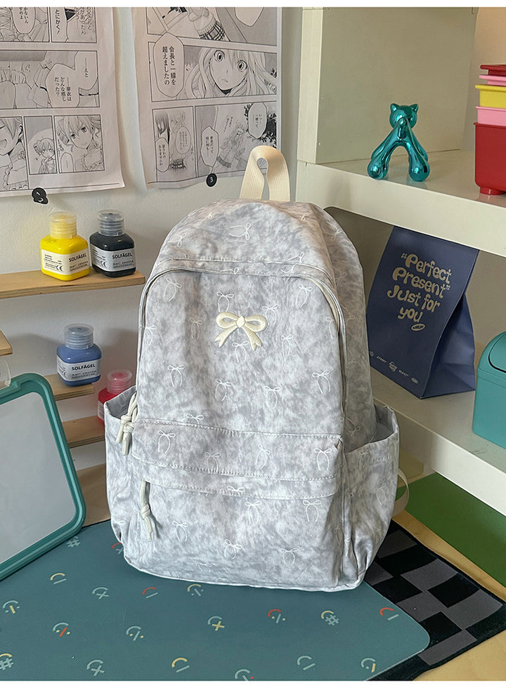 Whimsical Bow-Embellished Backpack Kalsten