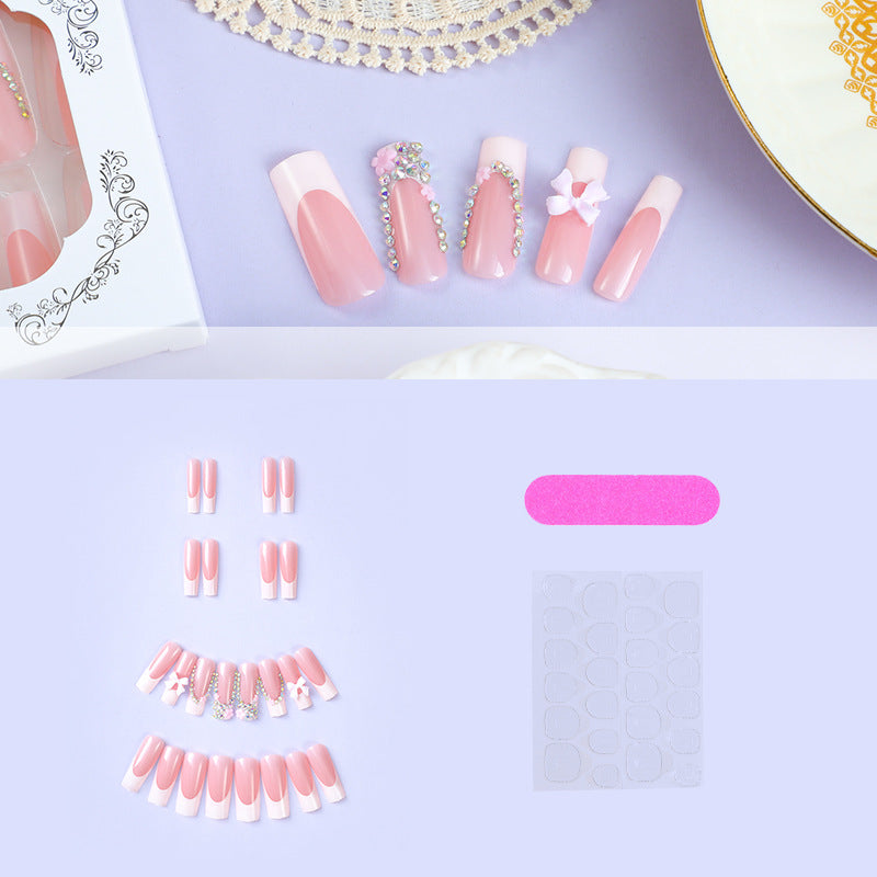 Artificial nail set with delicate details and glamorous decorations Kalsten
