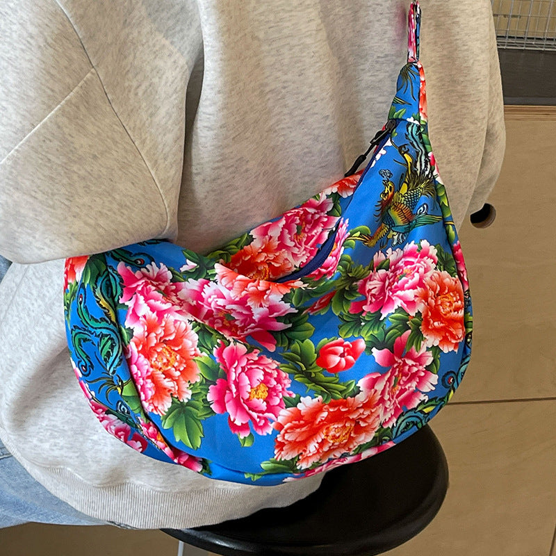 Floral Print Hobo Bag