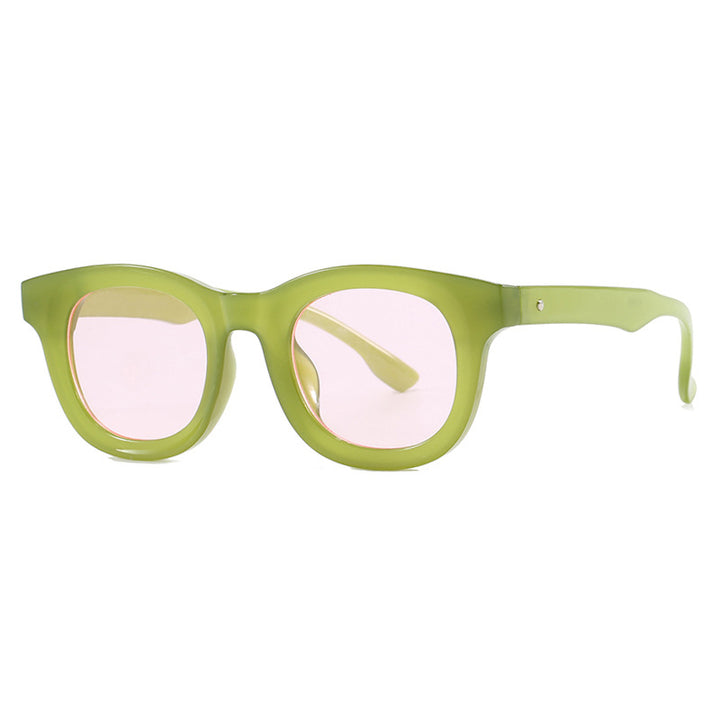 Women's stylish round sunglasses with sturdy frame and protective UV filter Kalsten