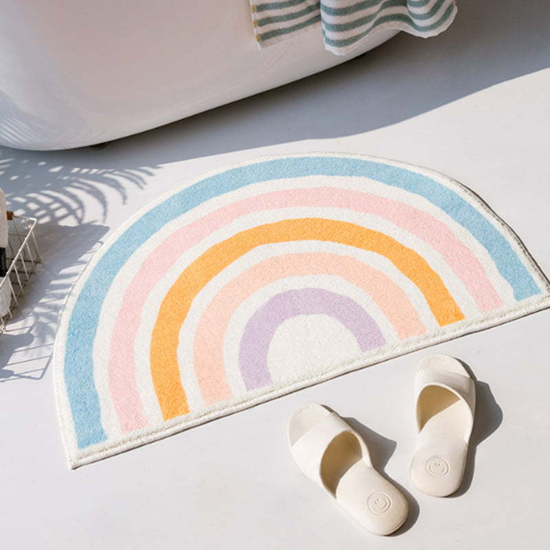 Rainbow-Themed Soft Plush Floor Mat Kalsten