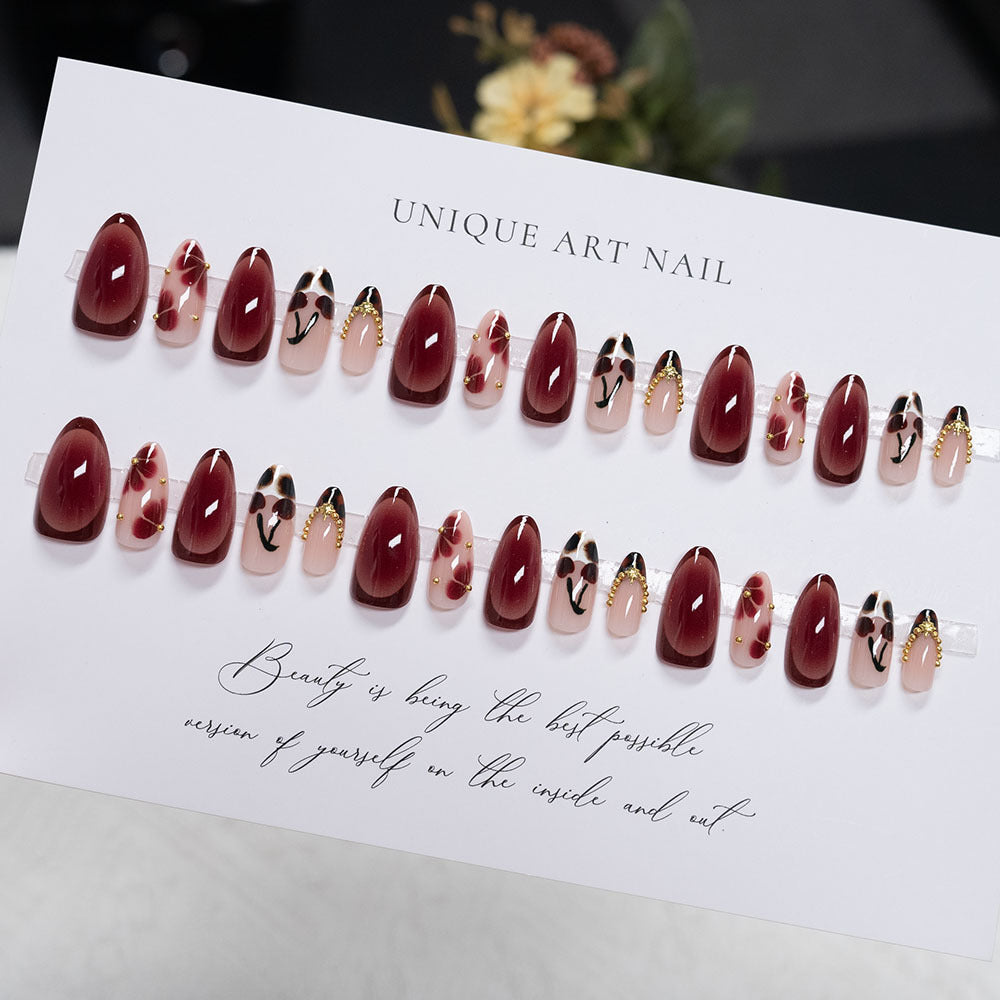 Artistic Long-Stiletto Nail Art Design
