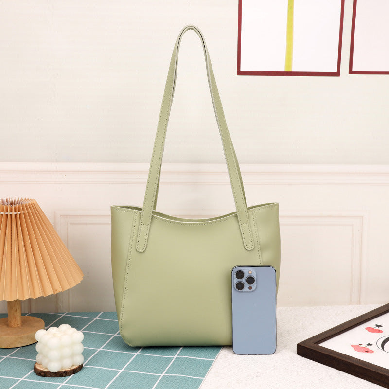 Minimalist Faux Leather Tote Bag