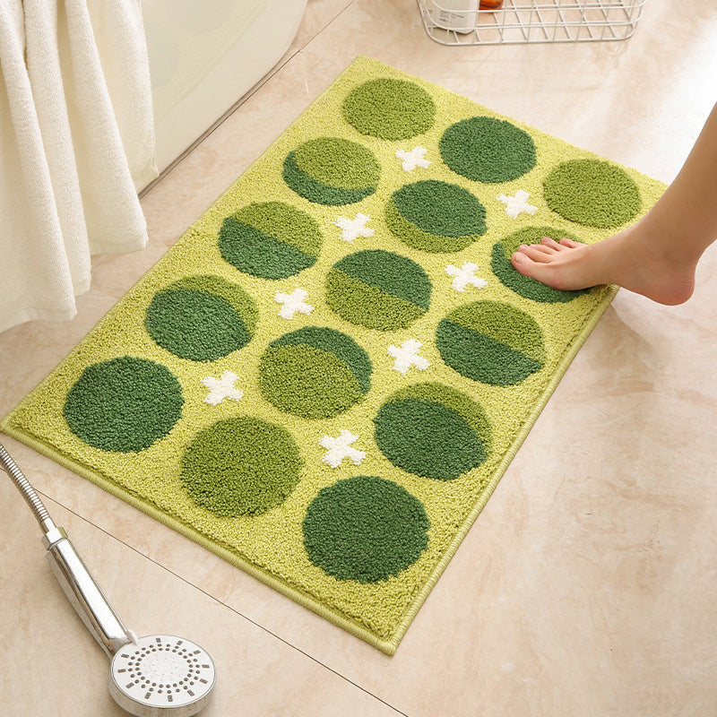 Geometric Patterned Bath Mat for Bathroom