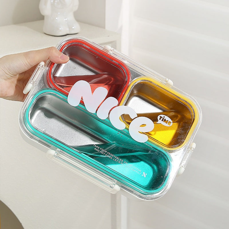 Multi-Compartment Food Storage Container with Airtight Seal