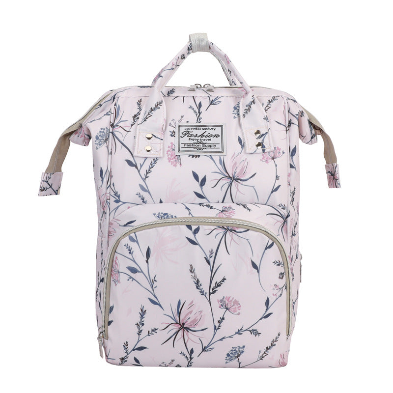 Floral Print Multi-Functional Diaper Backpack Kalsten