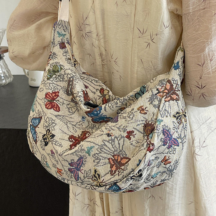 Decorative Floral Patterned Sling Bag