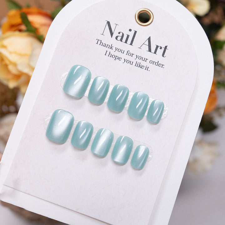 Elegant Press-On Nail Set with Unique Art Design