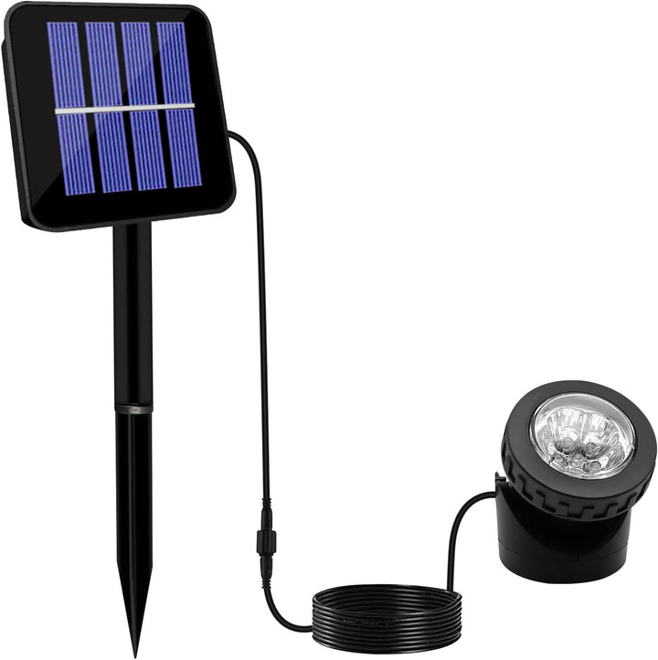 Adjustable Solar Powered Garden Spotlight Kit With Ground Stake Kalsten