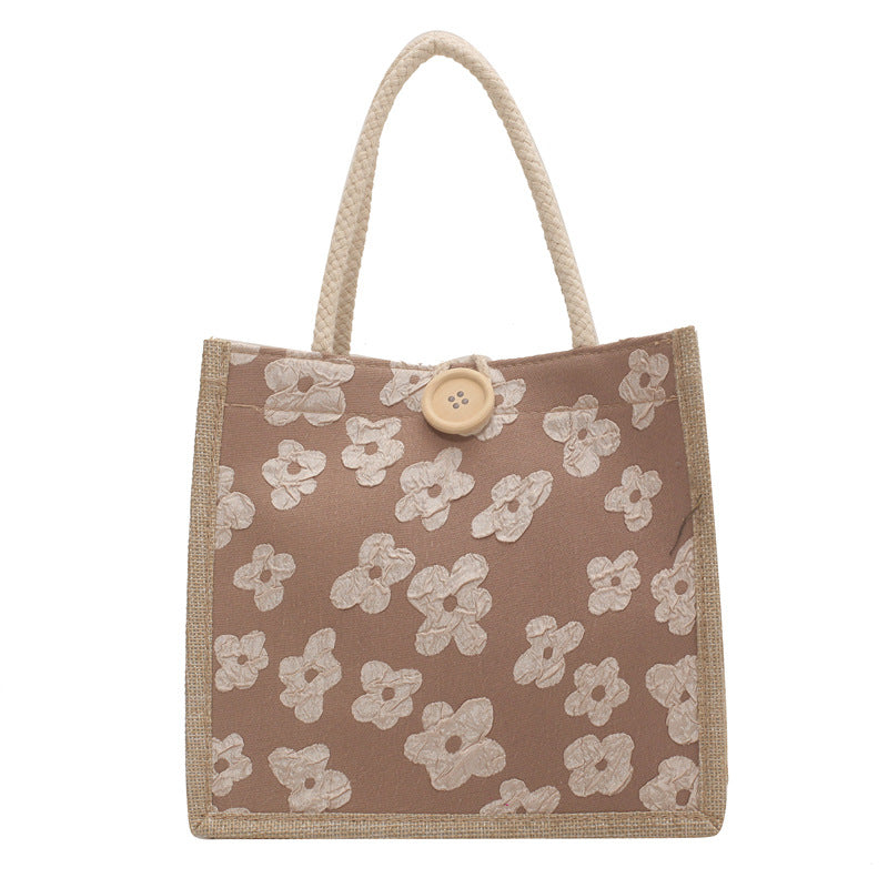 Floral Print Handcrafted Tote Bag