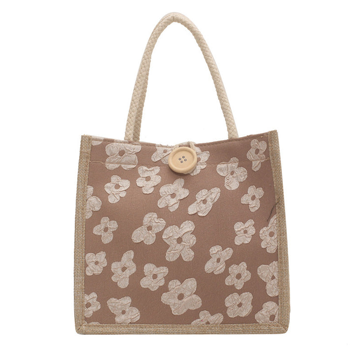 Floral Print Handcrafted Tote Bag