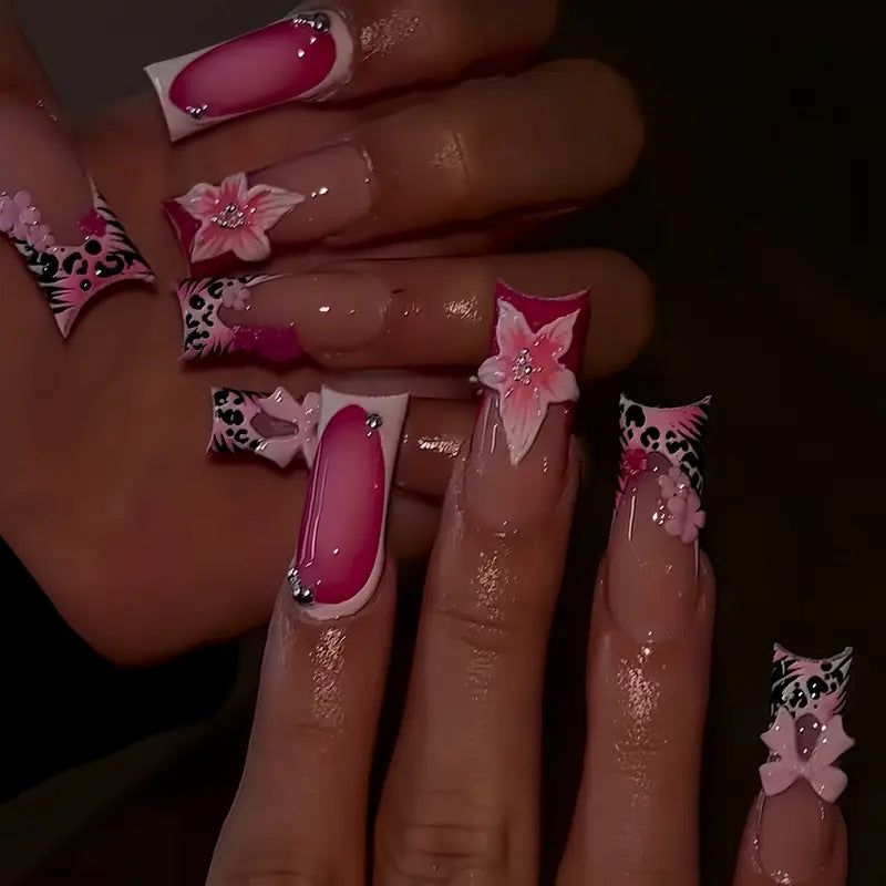 Artistic 3D Floral Nail Enhancements Kalsten