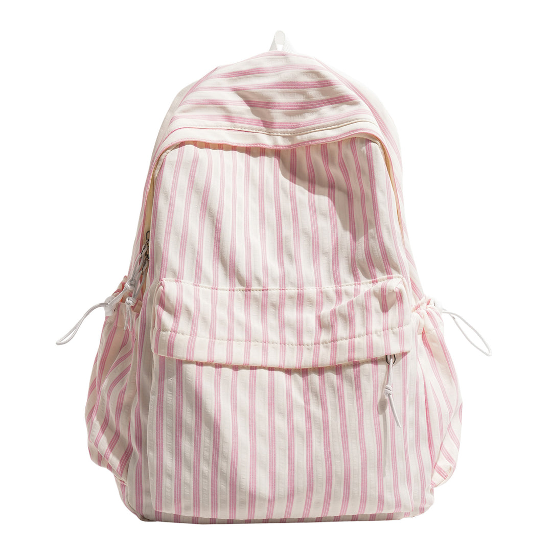 Chic Striped Canvas Backpack Kalsten
