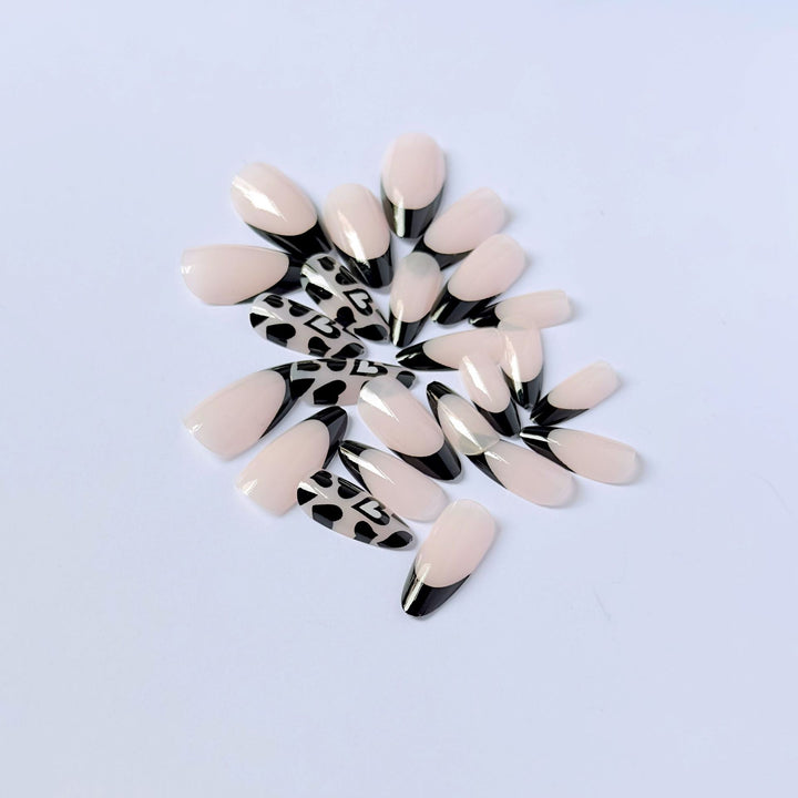 Elegant Pointed French Tip Nail Art Set