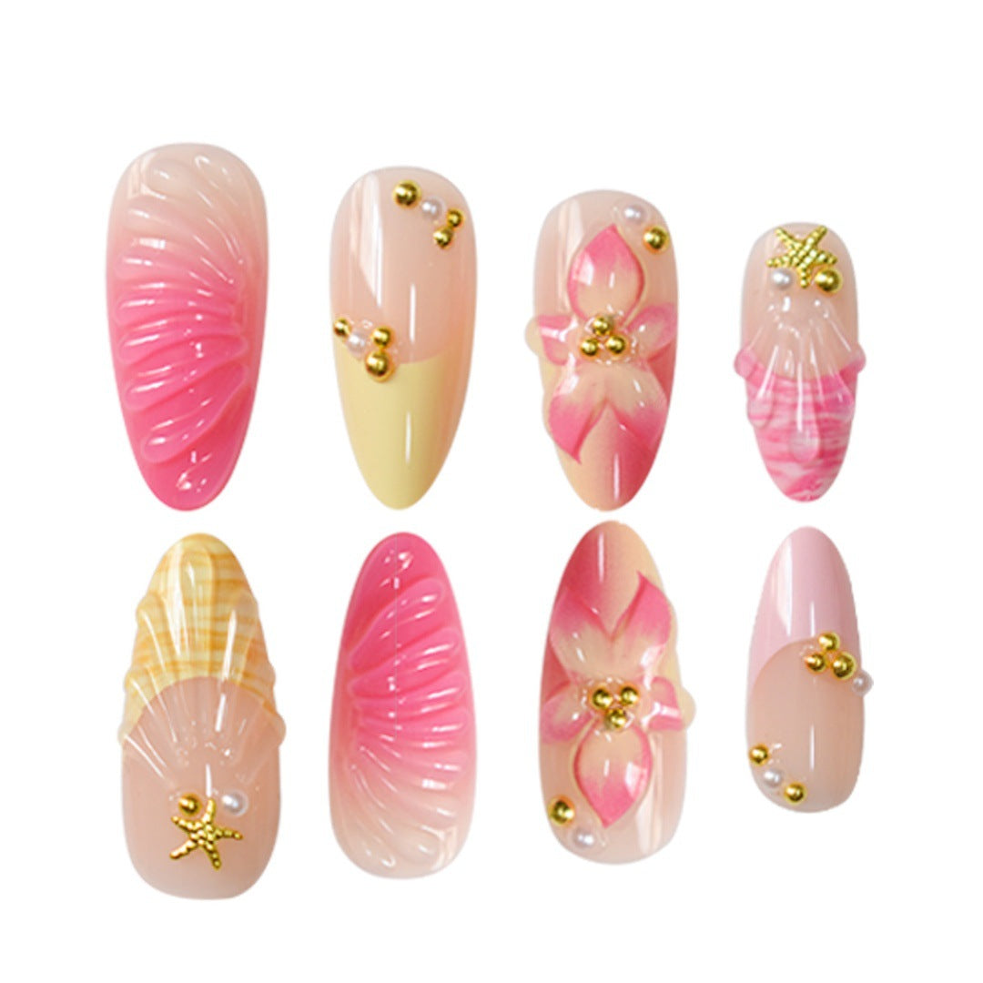 Artistic 3D Shell Press-On Nail Set Kalsten