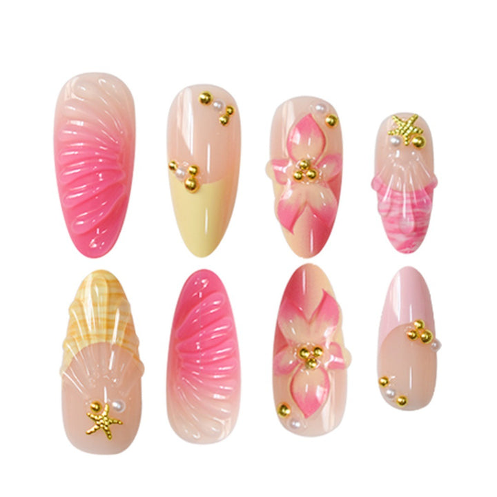 Artistic 3D Shell Press-On Nail Set Kalsten
