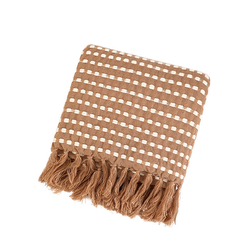 Textured Cotton Throw Blanket Kalsten