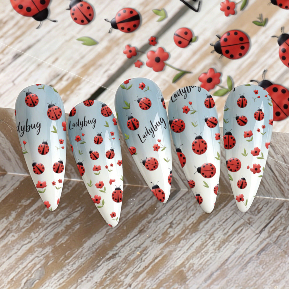 Ladybug Nail Art Sticker Set