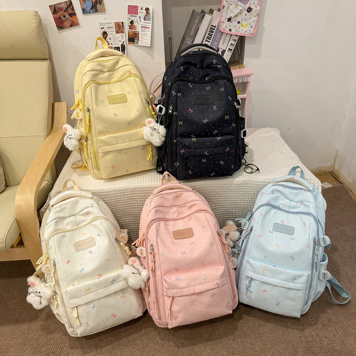 Stylish School Backpack with Fun Patterned Accents Kalsten