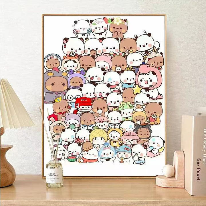 Cute Panda Character Wall Art Kalsten