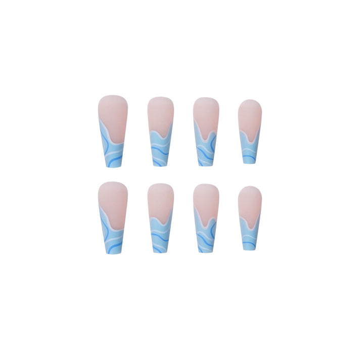 Artificial nail extensions with wave design Kalsten
