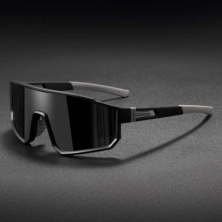 Unisex nan sporty performance sunglasses with large single lens and non-slip temples Kalsten