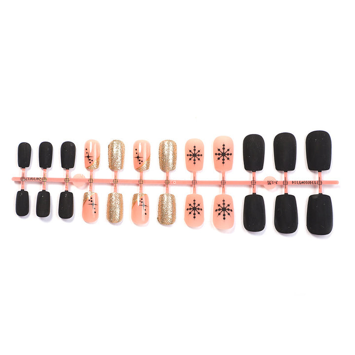 Creative acrylic nail set with festive design Kalsten