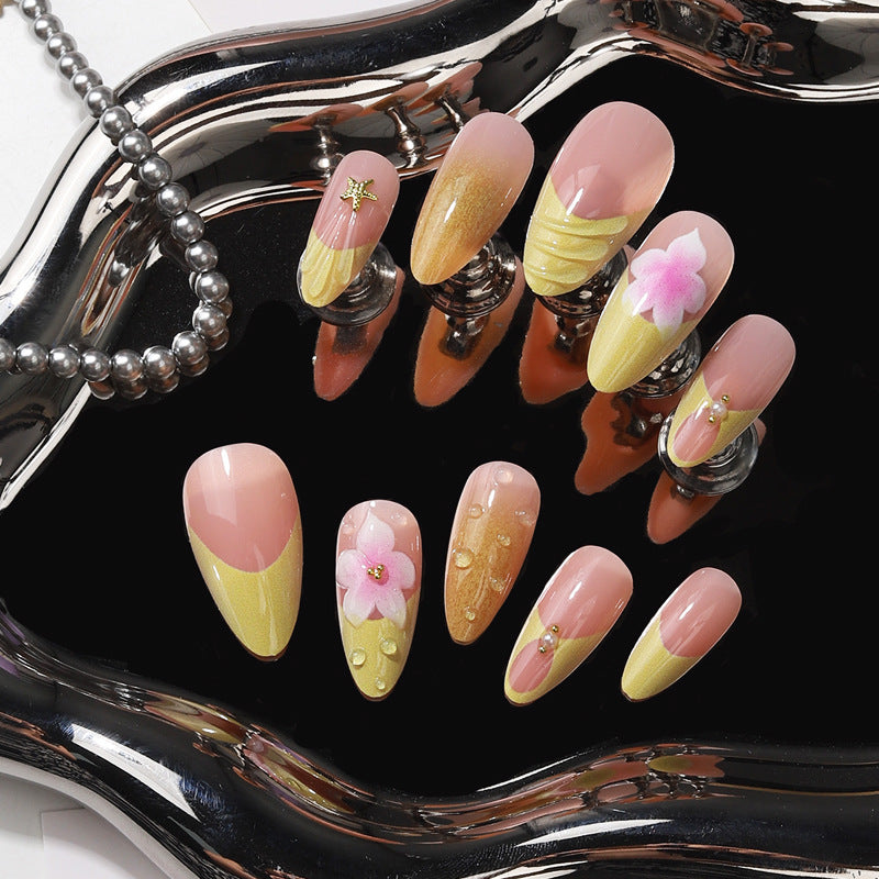Artistic Floral Tip Press-On Nails Kalsten