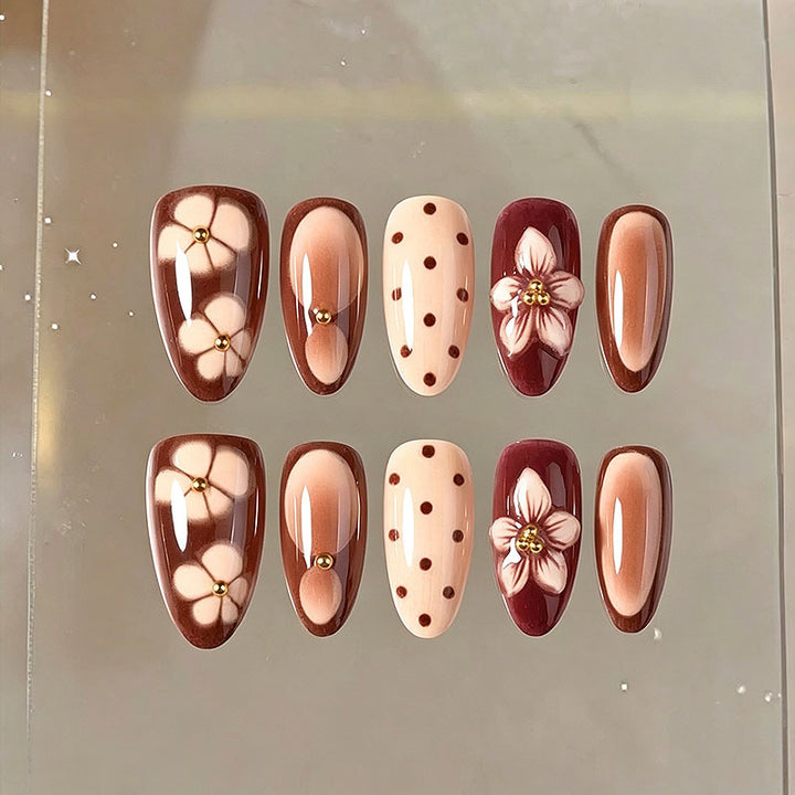 Vintage Floral Press-On Nail Set